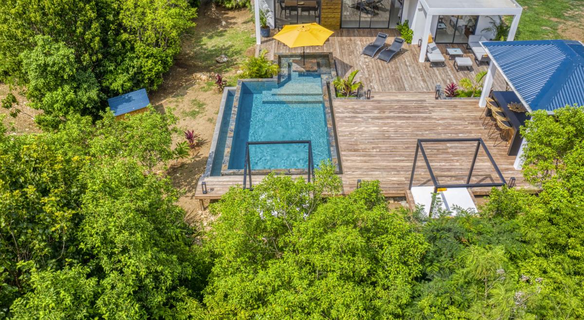 Location villa Saint Martin Terres Basses - Villa 2 chambres 4 personnes - piscine - jardin tropical - 2700m de la plage de Baie Rouge (40)